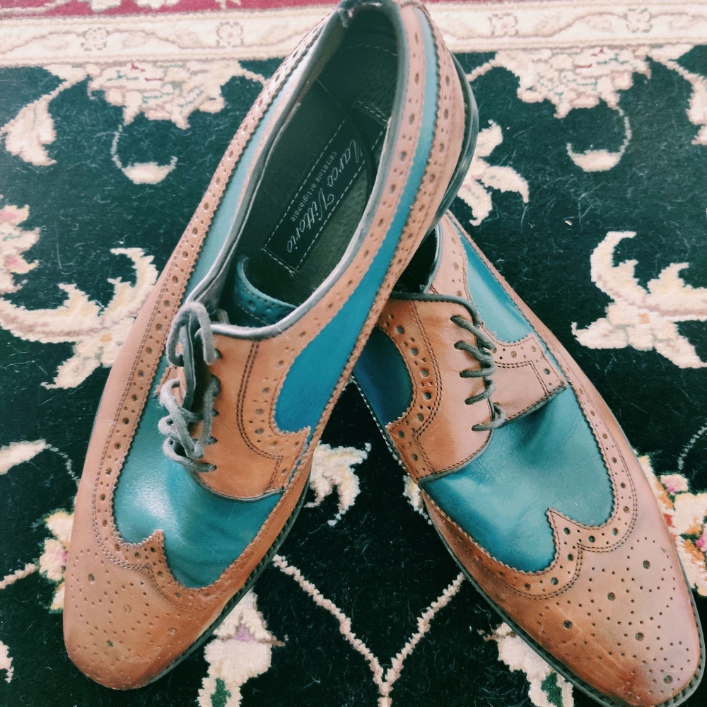 Marco Vittorio Men's Brown & Blue Italian Shoe